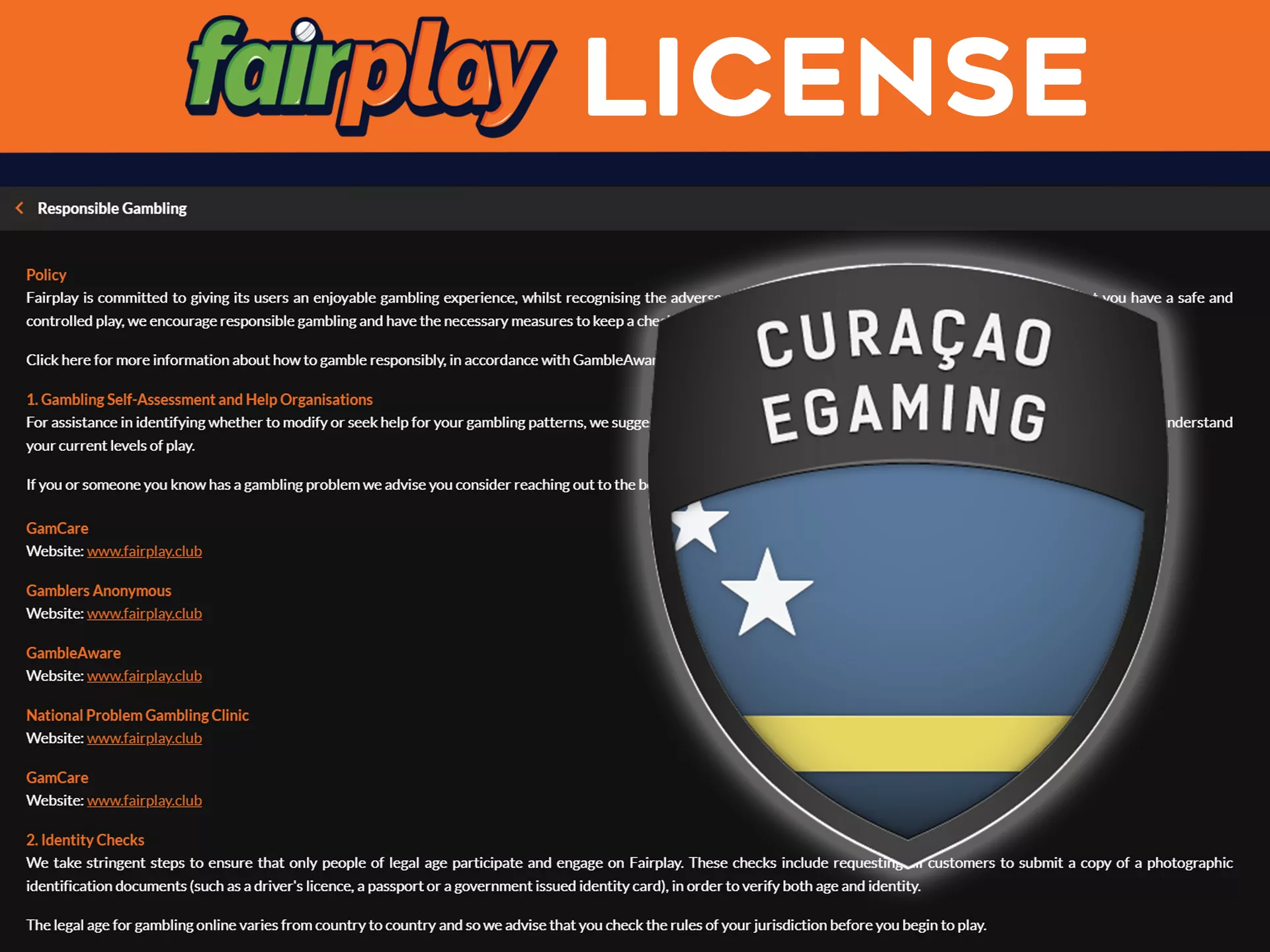 Fairplay is a properly licensed bookmaker.