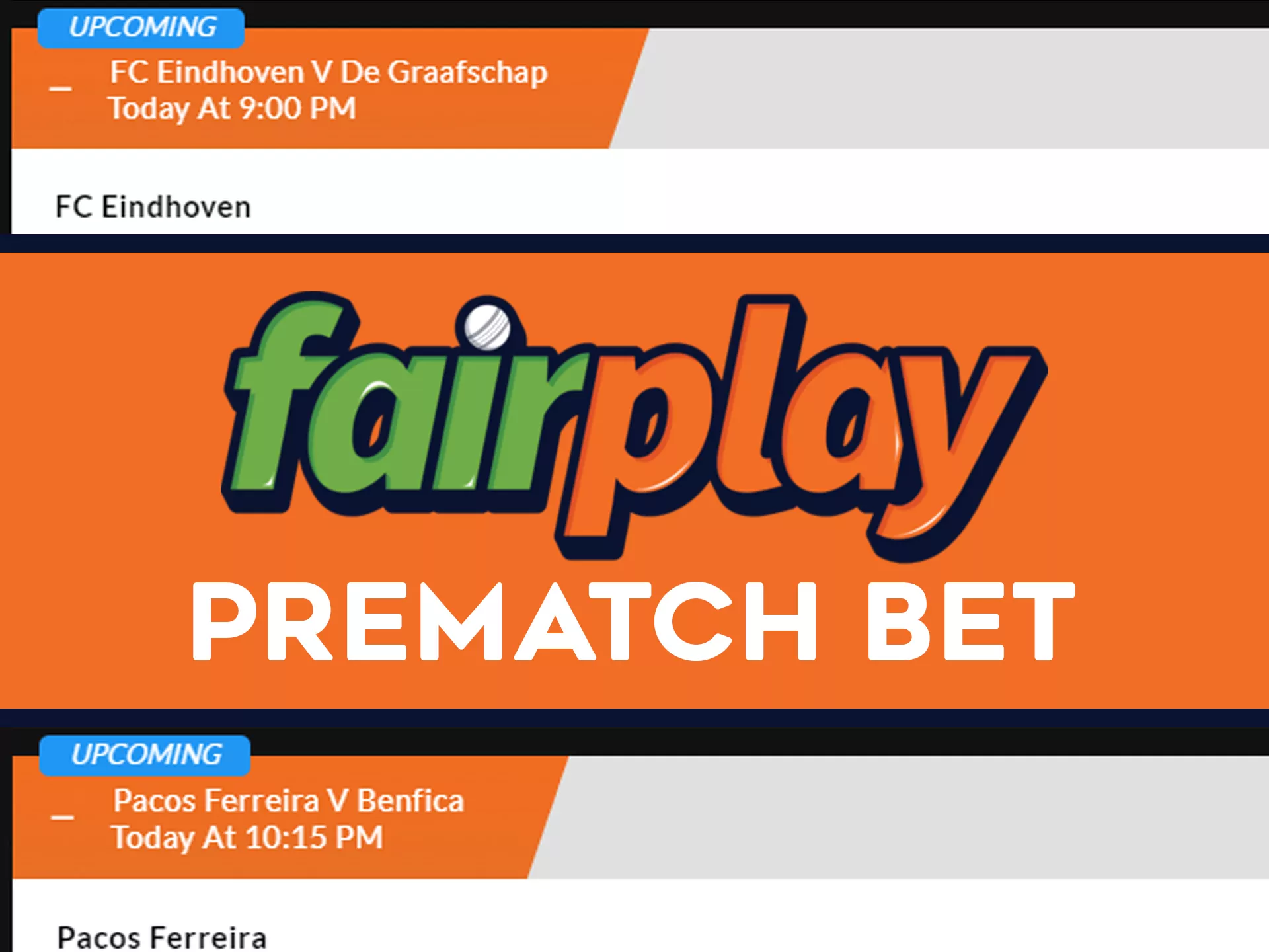 Place bets in advance on the Fairplay website.