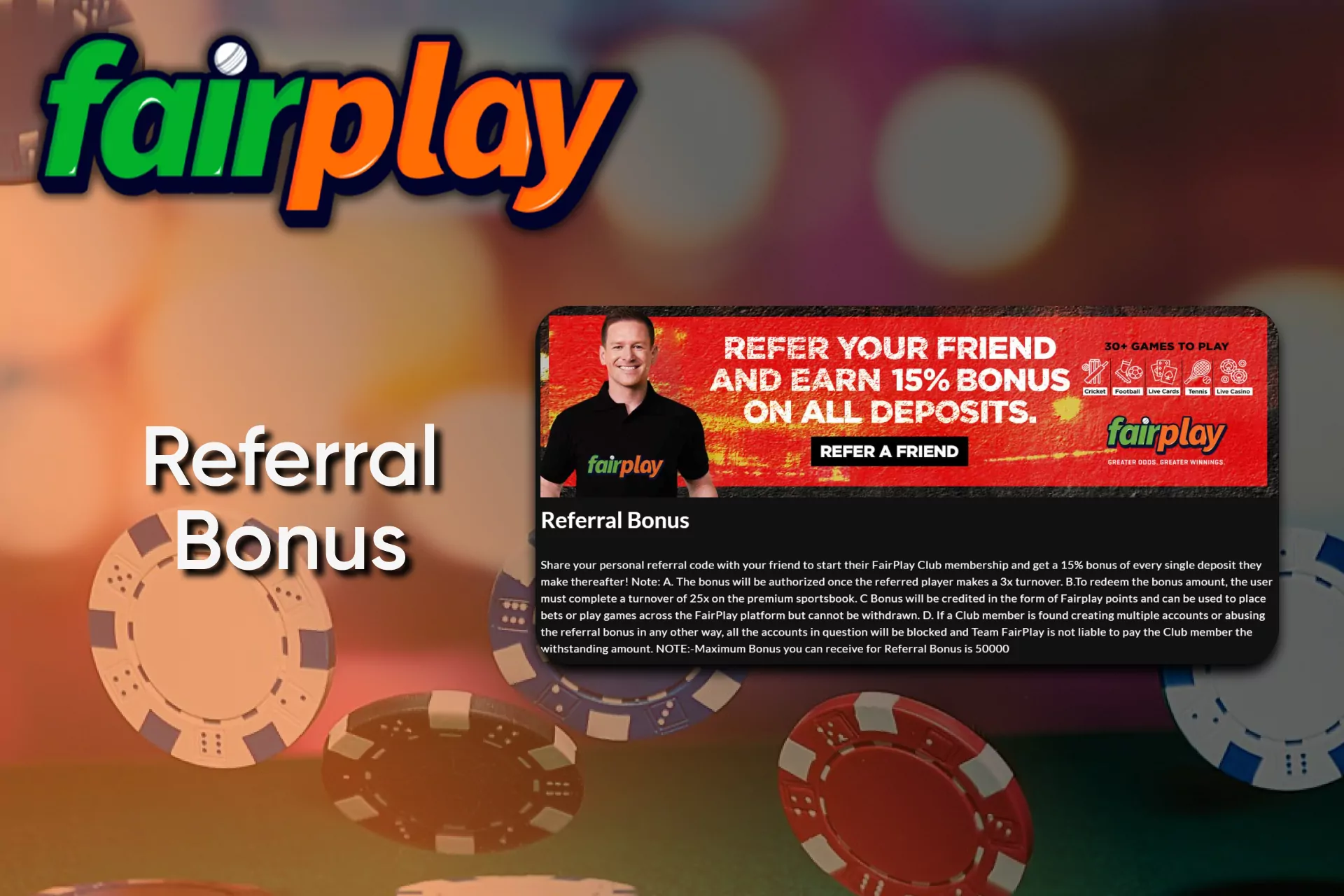 Join the referral program to increase your profit and give a bonus to your friend.