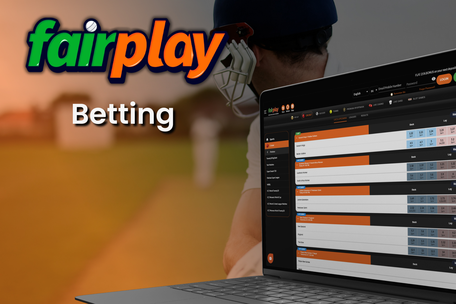 Bet on IPL with Fairplay.